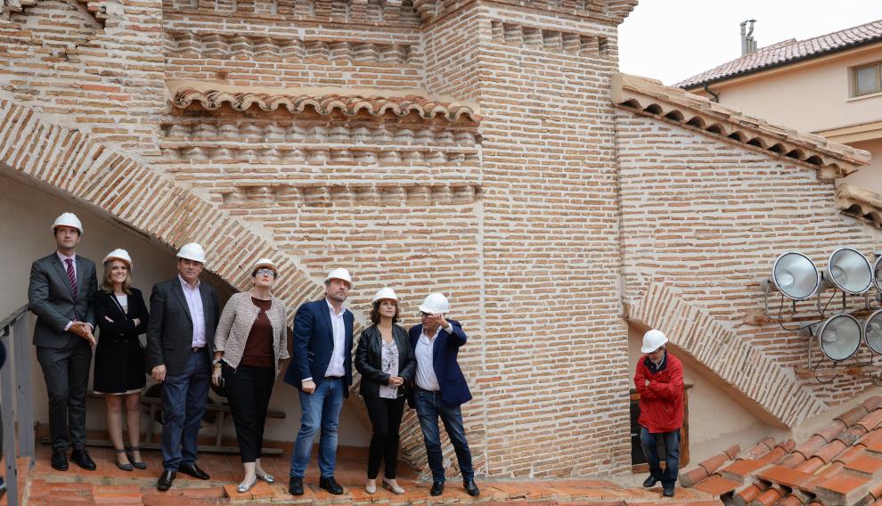 Visita a la cubierta de la catedral de Teruel para observar la restauración.