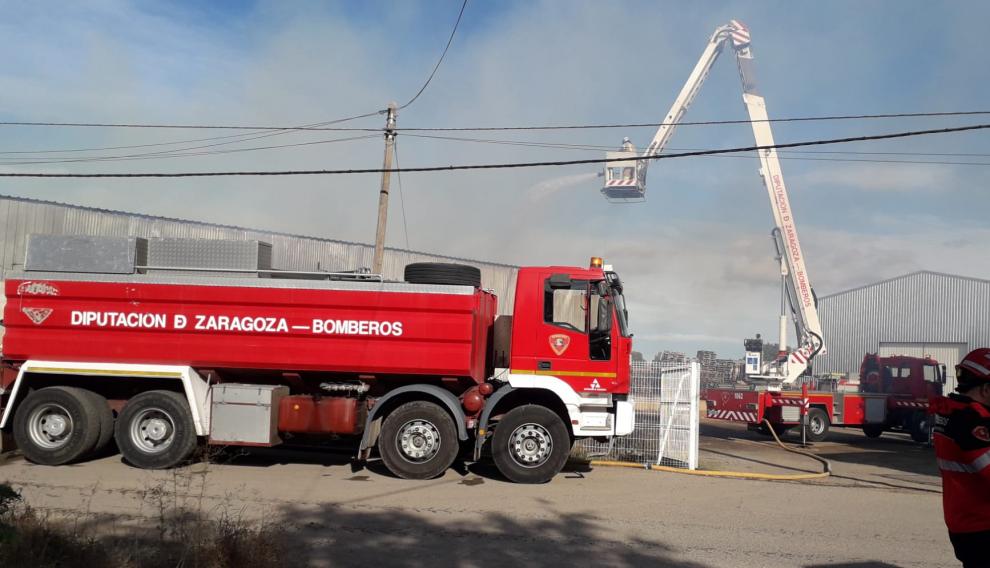 Incendio en una fábrica de La Almunia