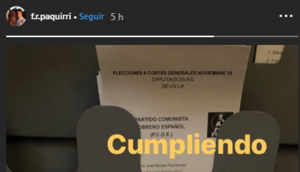 Fran Rivera vota en las elecciones generales de España 10-N