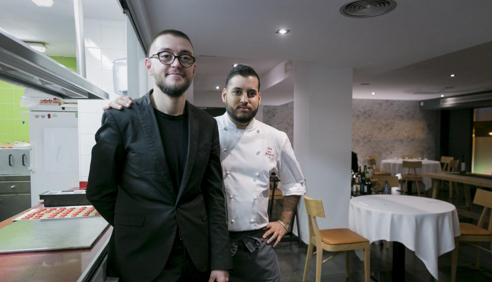 Diego Millán y Ramces González, propietarios del restaurante Cancook, de Zaragoza.