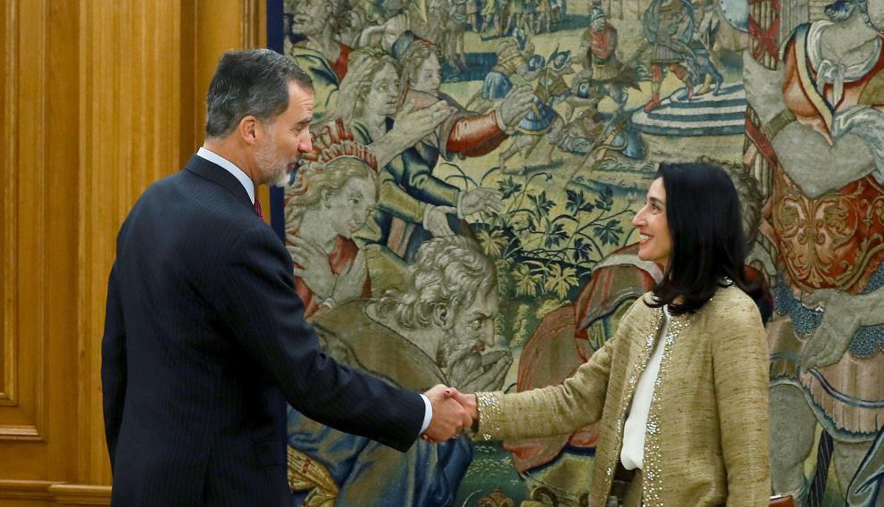El Rey recibe a las presidentas del Congreso y del Senado