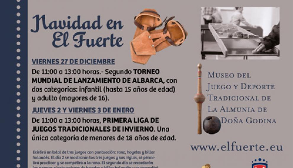 Cartel del programa deportivo en La Almunia