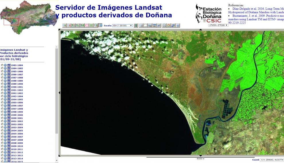 Vistas satelitales desde 1983.