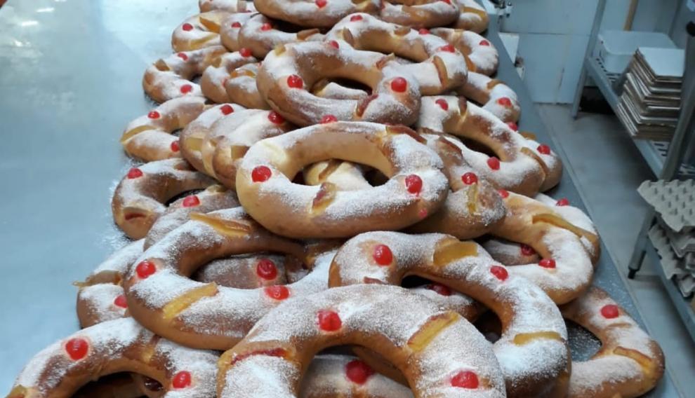 Roscones de Confitería Micheto, de Calatayud, que también venden en Calamocha.