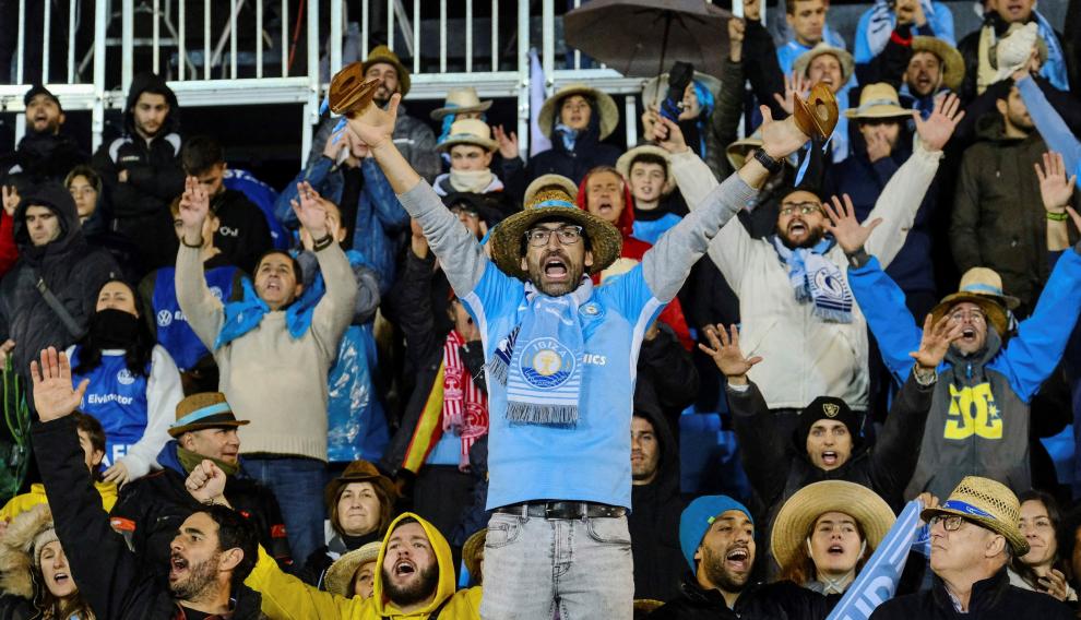 La afición ibicenca durante el partido de este miércoles
