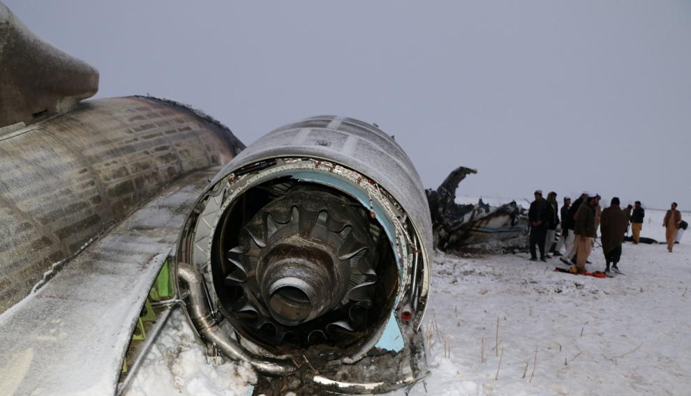 Restos del avión siniestrado