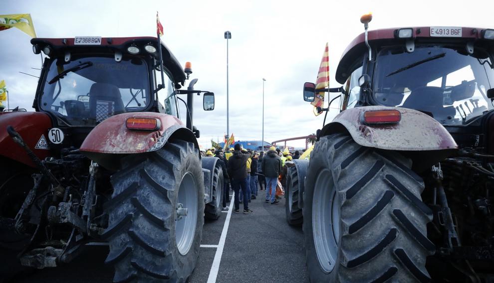 Protesta de agricultores en Zaragoza