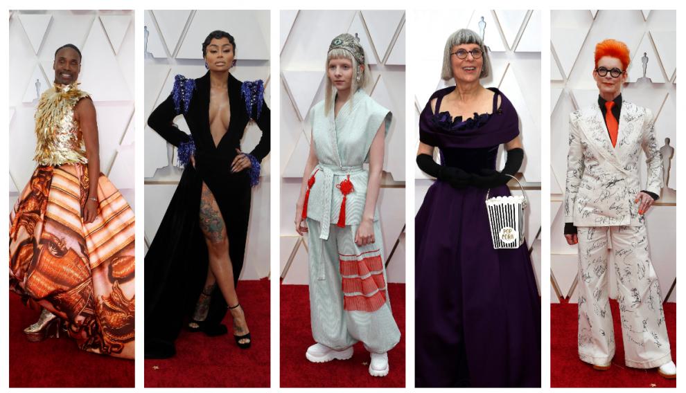 Billy Porter,Blac Chyna Aurora, Lois Jane Burwell y Sandy Powell.