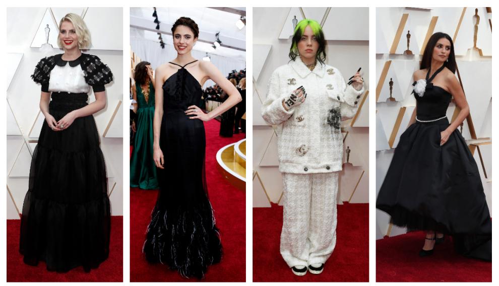 De izquierda a derecha, Lucy Boynton, Margaret Qualley, Billie Eilish y Penélope Cruz.