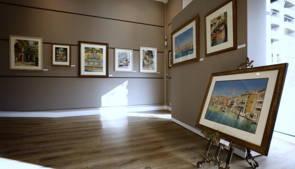 Varias de las obras que componen la exposición de González Bueno.