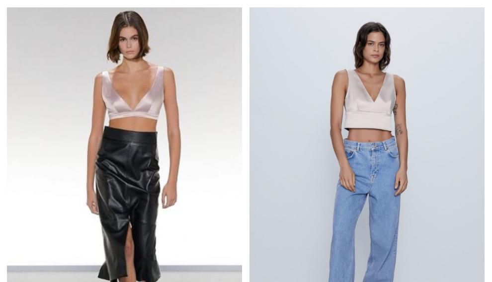 A la izquierda, Givenchy. A la derecha, modelo de la nueva colección de Zara.