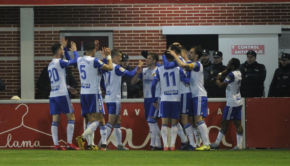 Partido Mirandés-Real Zaragoza disputado en Anduva