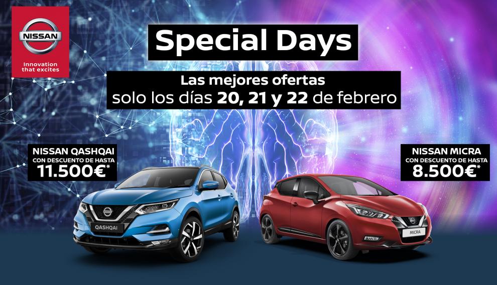 Cartel de los 'Special Days' de Nissan Arvesa.