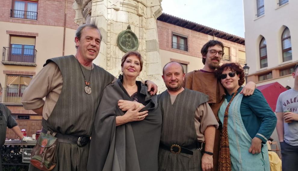 María, junto a su familia en Teruel