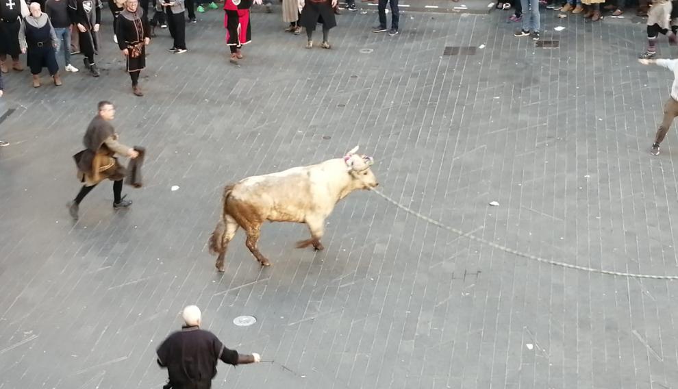 Segundo toro de la tarde en la plaza del Torico.