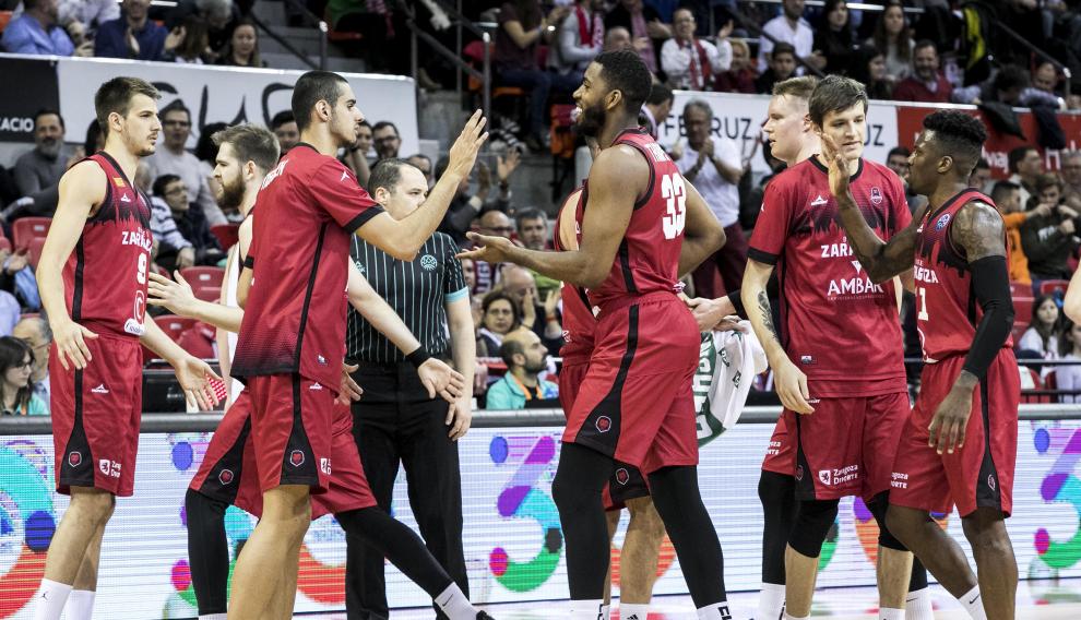 Partido Casademont Zaragoza-Lietkabelis, en el pabellón Príncipe Felipe