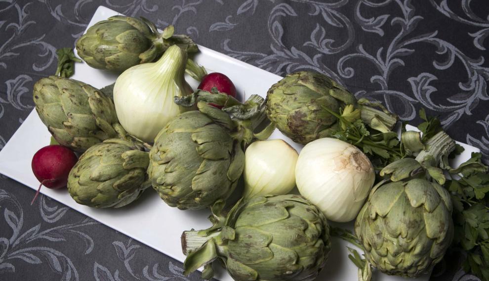 Alcachofas de la huerta zaragozana.