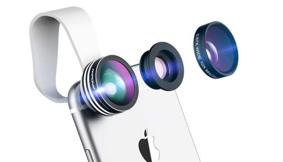Kit 3 en 1 de lentes para tu smartphone, para dar un ángulo diferente a tus vídeos.