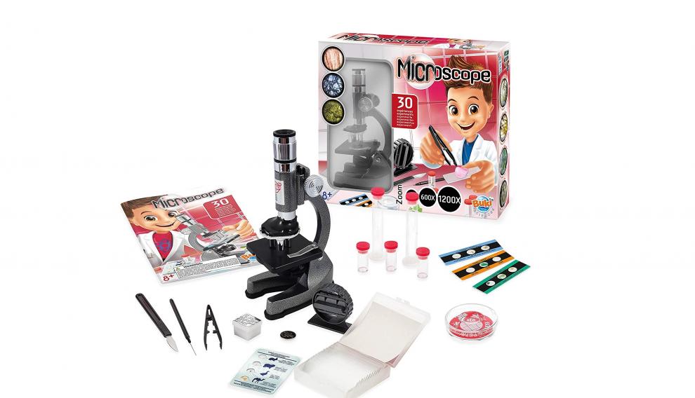 Así es el completo microscopio de Buki France.