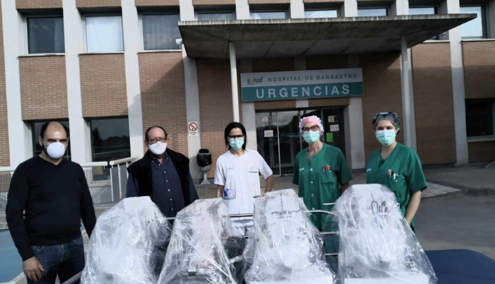 Recepción de los nuevos equipos en el Hospital de Barbastro.