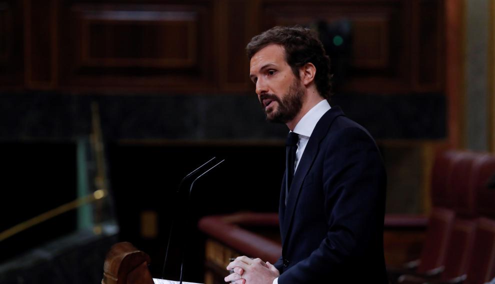 Pablo Casado, en el pleno del Congreso.
