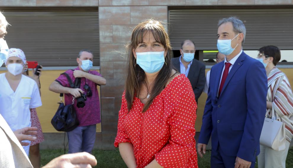 La consejera Sira Repollés visita las comarcas de Huesca afectadas por el rebrote de coronavirus