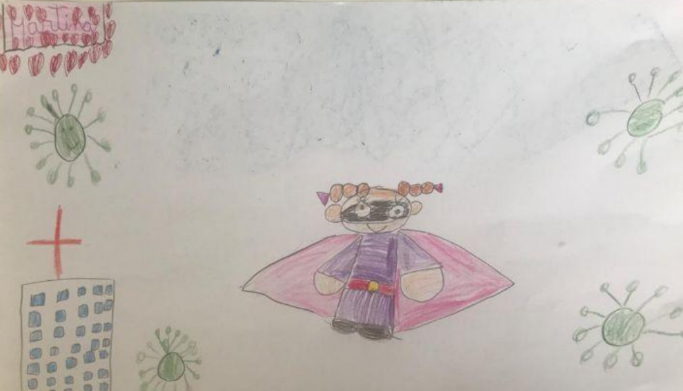 Dibujo de Martina Potoc, de cinco años.