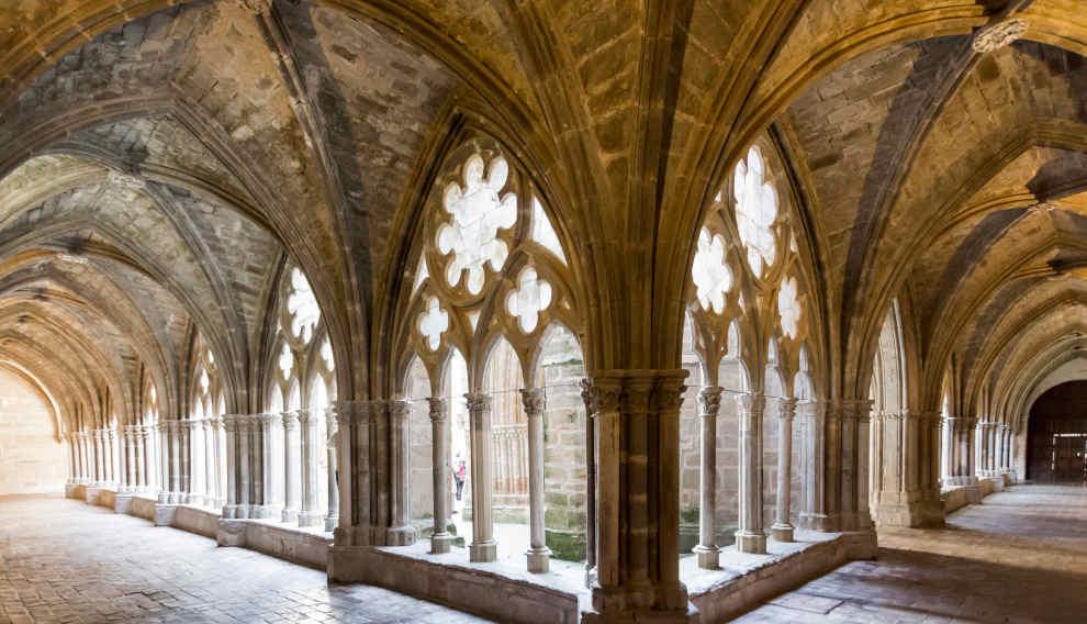 El claustro de estilo gótico levantino es uno de los lugares más apreciados del Monasterio de Veruela.