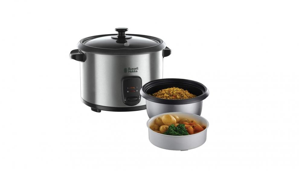 Esta arrocera cocina al vapor para conservar las propiedades nutritivas del arroz.