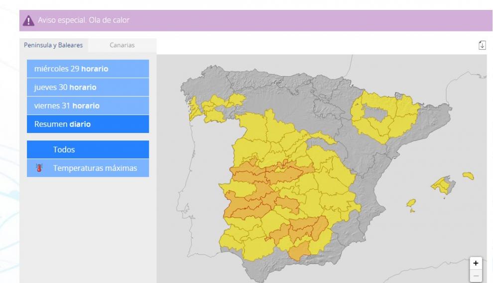 Aviso por ola de calor en Aragón.