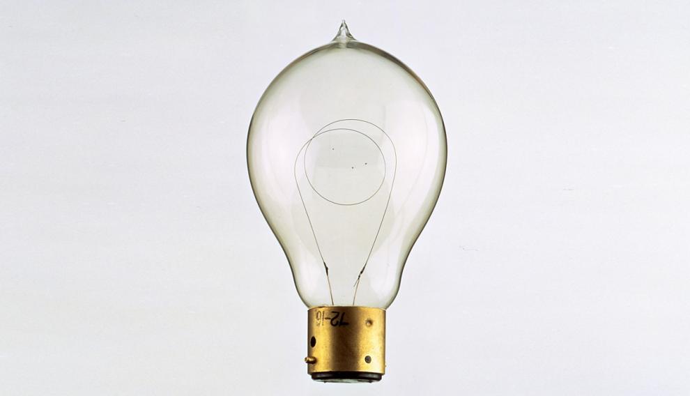 Bombilla incandescente con filamento de carbono, 1892
