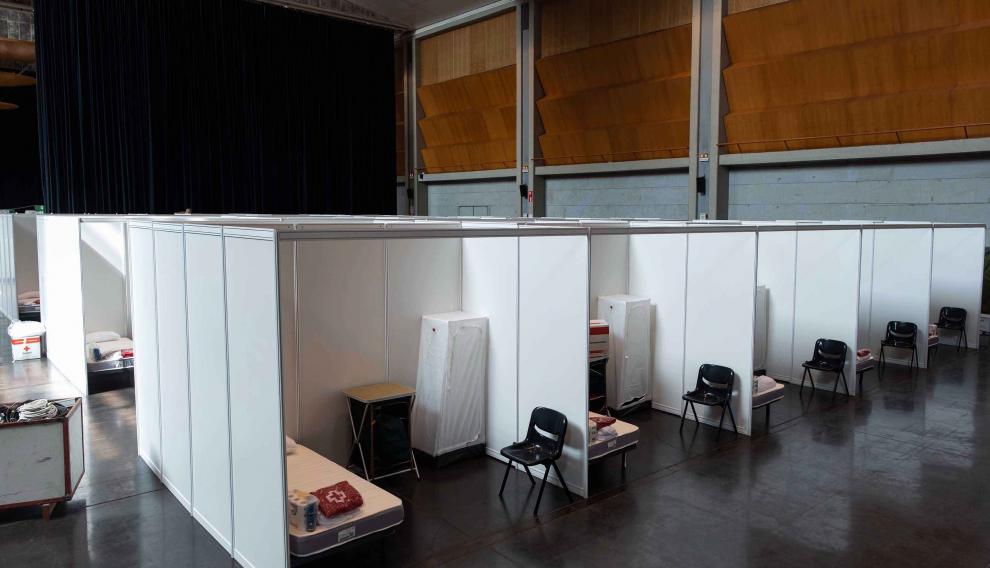 Sala Multiusos de Zaragoza habilitada para recibir a asintomáticos