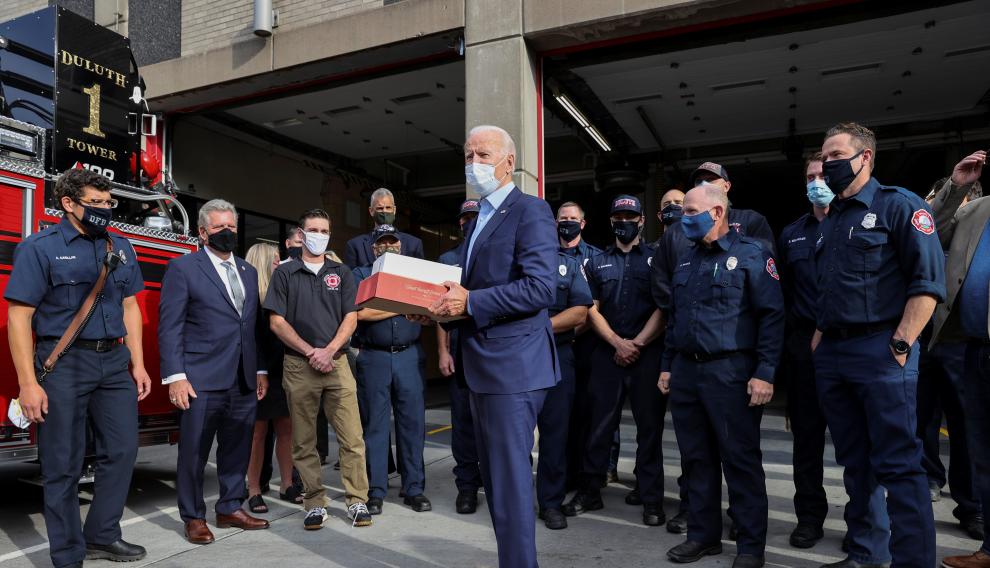 Democratic U.S. presidential nominee Joe Biden campaigns in Duluth, Minnesota