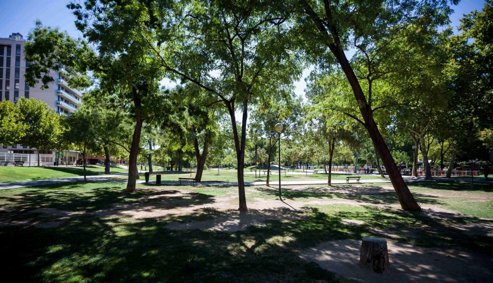 Vista del Parque Bruil de Zaragoza.