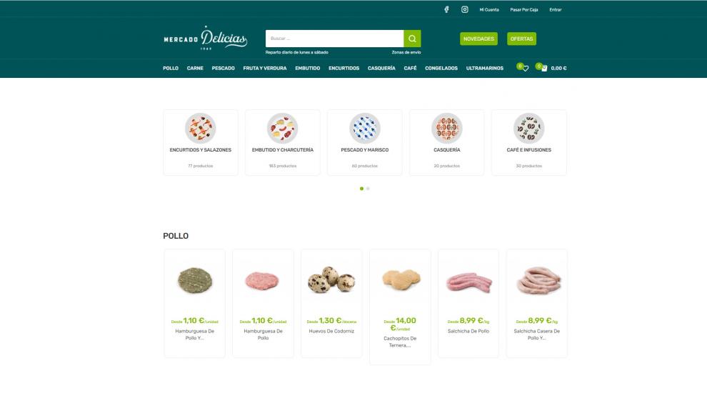 Web del Mercado Delicias.