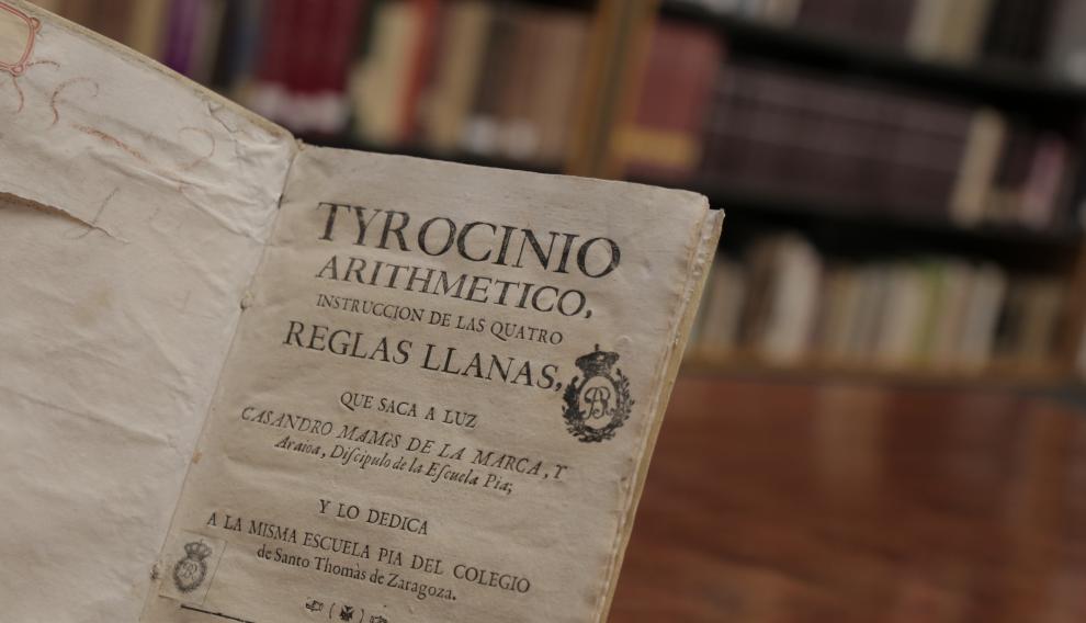 La Biblioteca Nacional conserva el único ejemplar del 'Tyrocinio arithmetico, instrucción de las quatro reglas llanas' de María Andresa Casamayor
