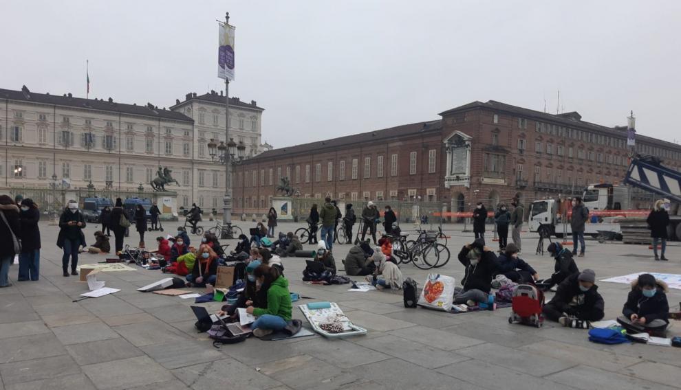 Una imagen del movimiento estudiantil que ha levantado en toda Italia.