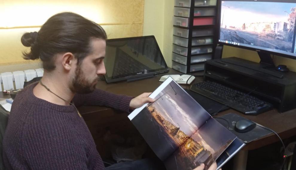 El ilustrador zaragozano Diego Nicolás presenta el proyecto ‘El sonido del cierzo’, un recorrido por una veintena de escenarios emblemáticos de Zaragoza