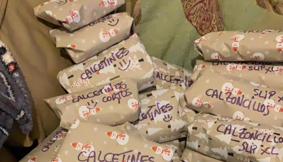 Algunos de los paquetes de regalo