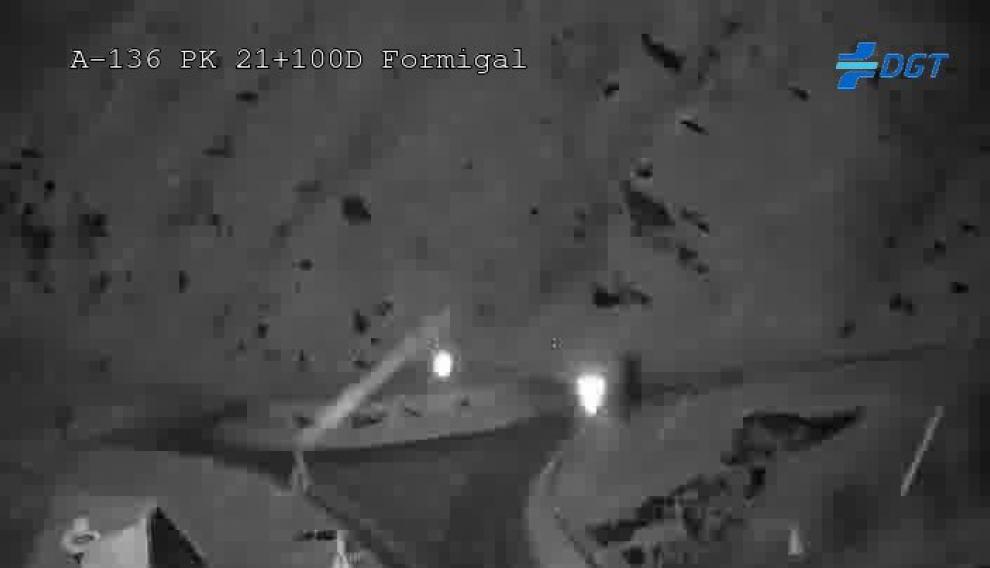 Imagen captada por una de las cámaras de tráfico en la A-138 (Formigal).