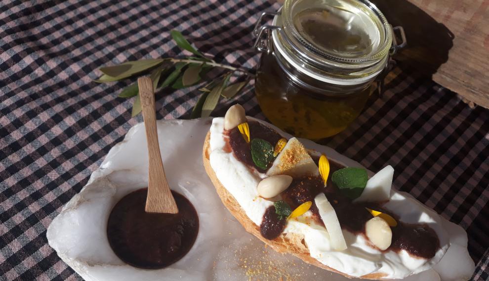 Mermelada cruda de oliva bolvina y miel de #norteTeruel.