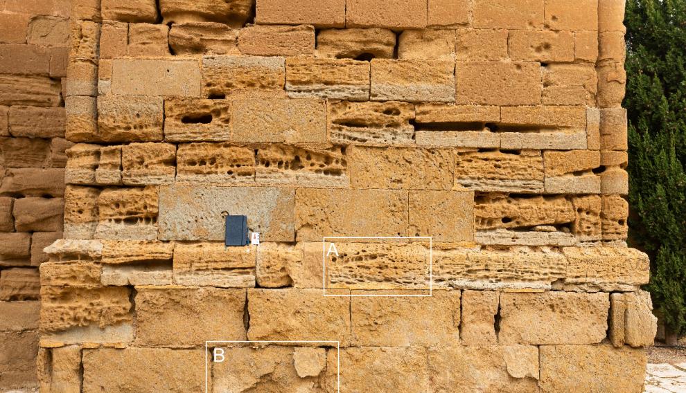 Diferentes formas de alteración de las areniscas.