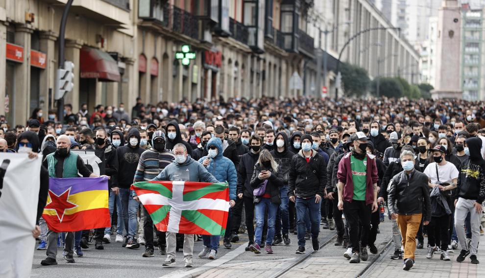 Un detenido en Bilbao tras incidentes por rapero Pablo Hasel