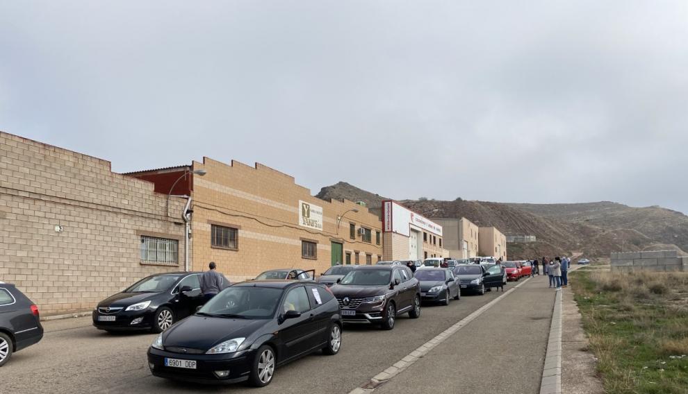 La caravana de coches para ilustrar la protesta.