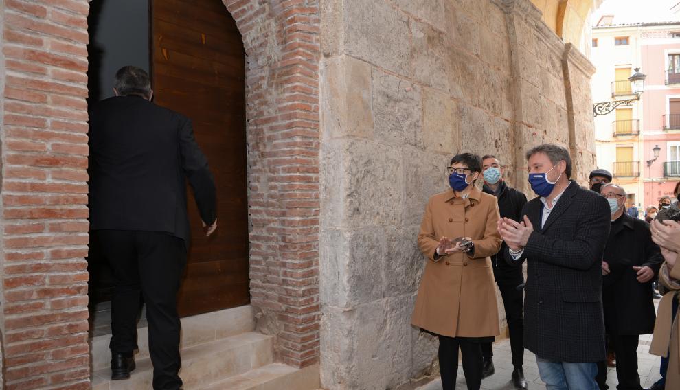 Acceso primitivo a la catedral de Teruel, del siglo XII, recién restaurado.