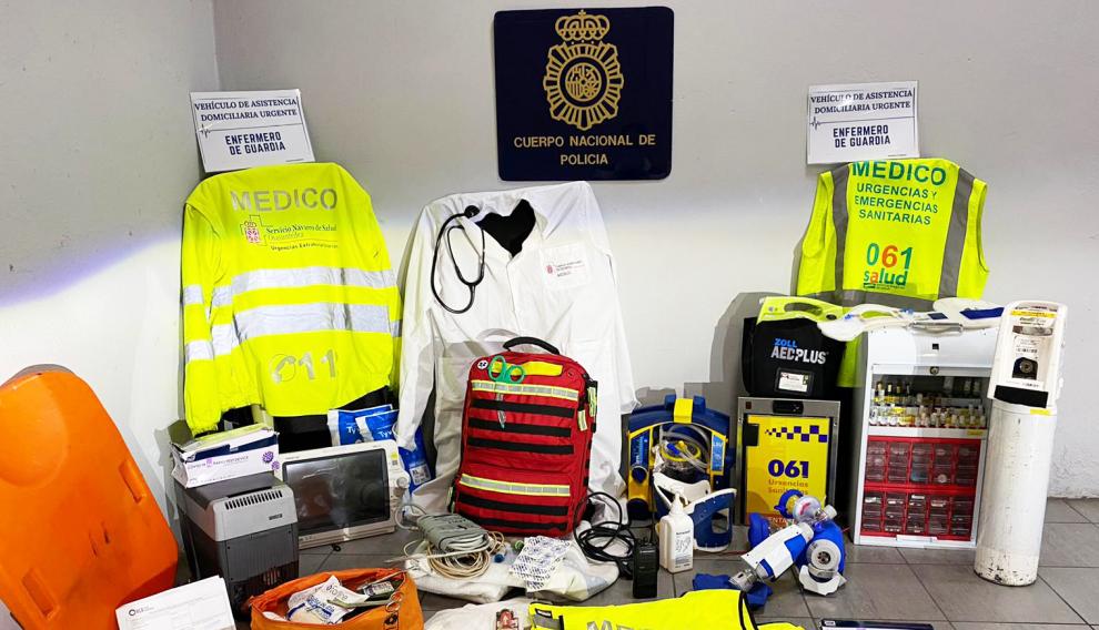 Material incautado por la Policía