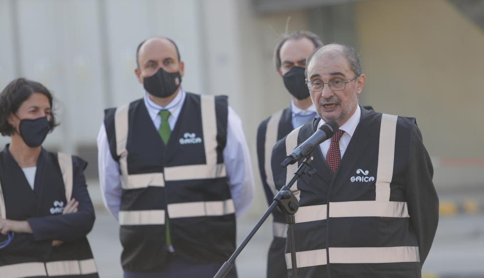 José Luis Escrivá, ministro de Inclusión, Seguridad Social y Migraciones, visitó este jueves las instalaciones que el grupo Saica tiene en el Burgo de Ebro.
