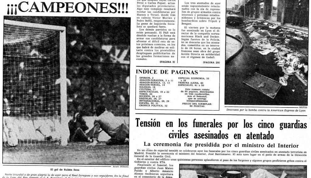 35 aniversario de la tercera Copa del Rey del Real Zaragoza: así recordamos aquella noche de gloria