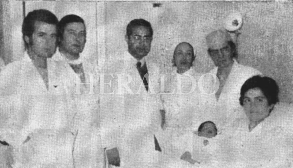 Imagen del día del parto de Ángeles Salcedo, hace casi 50 años.