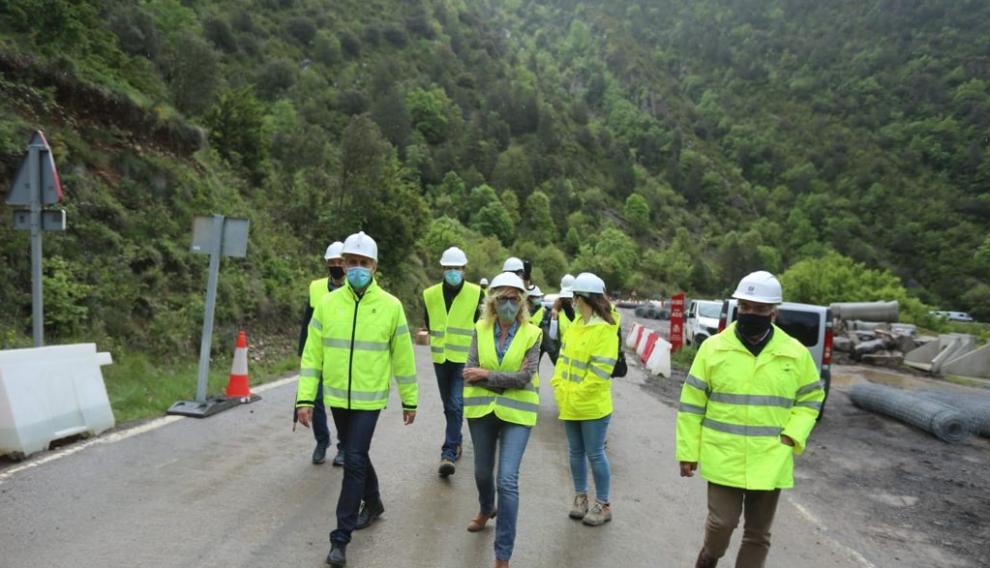 Visita a las obras en la N-260
